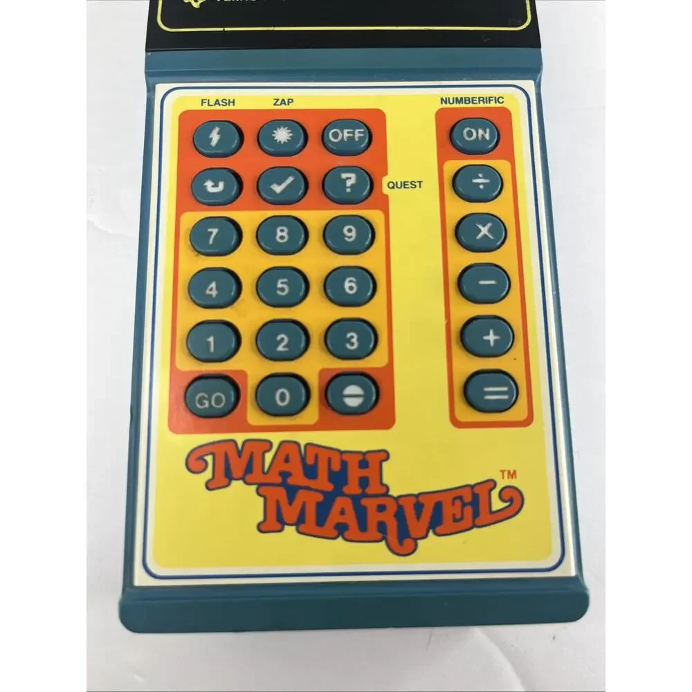 Vintage Texas Instruments Math Marvel Educational Calculator Handheld Toy Works